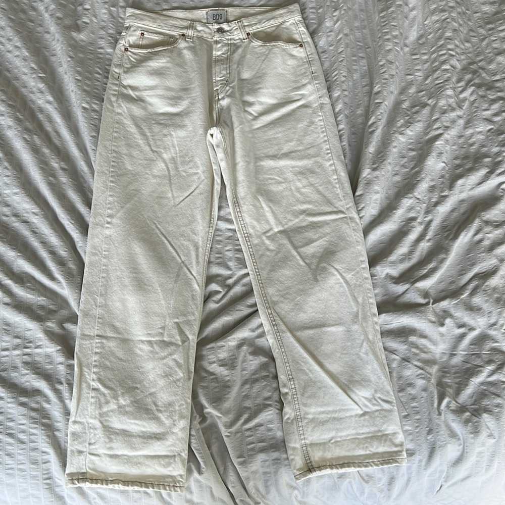 BDG White Wide Leg Jeans